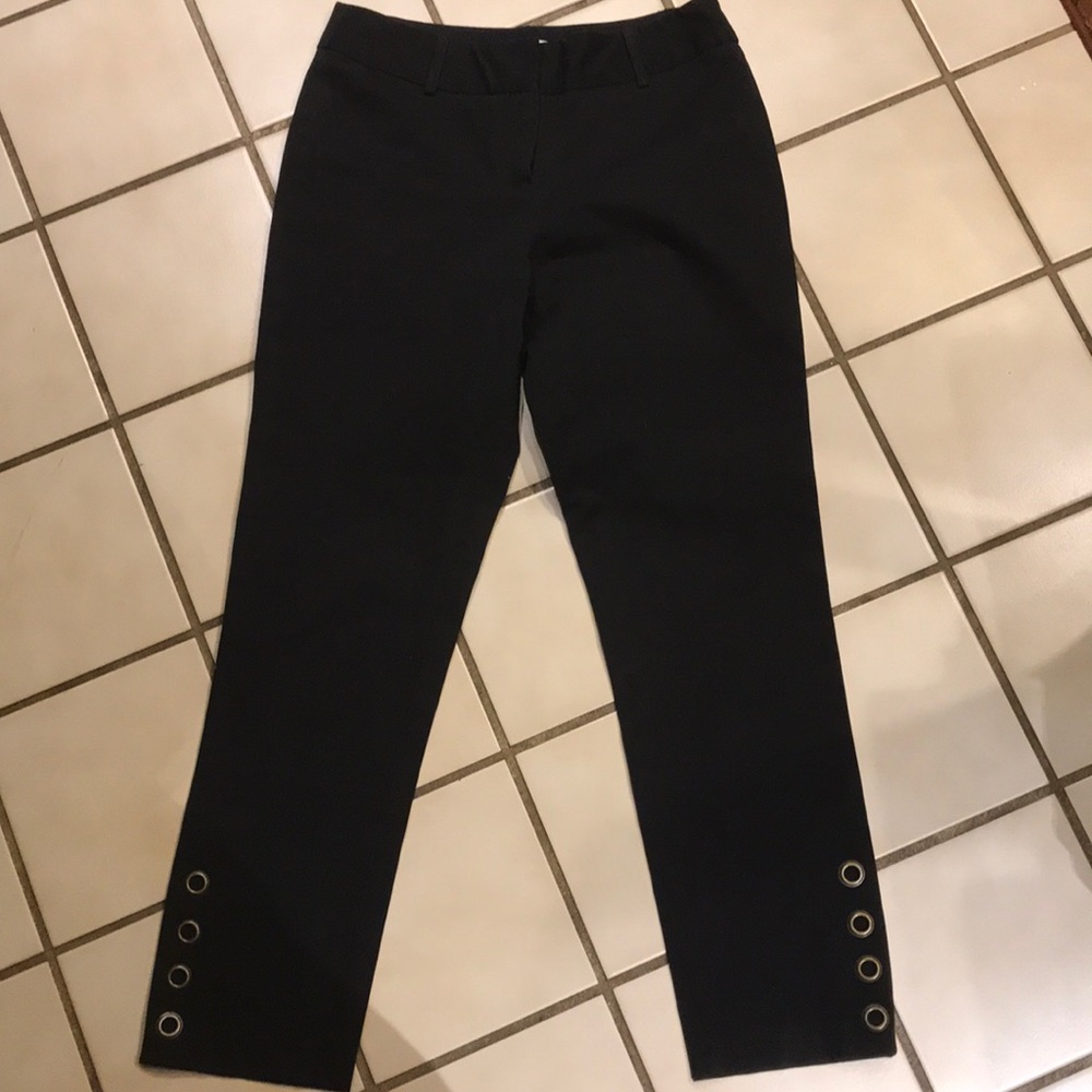 Bamboo Traders black slacks w/gold grommets!
